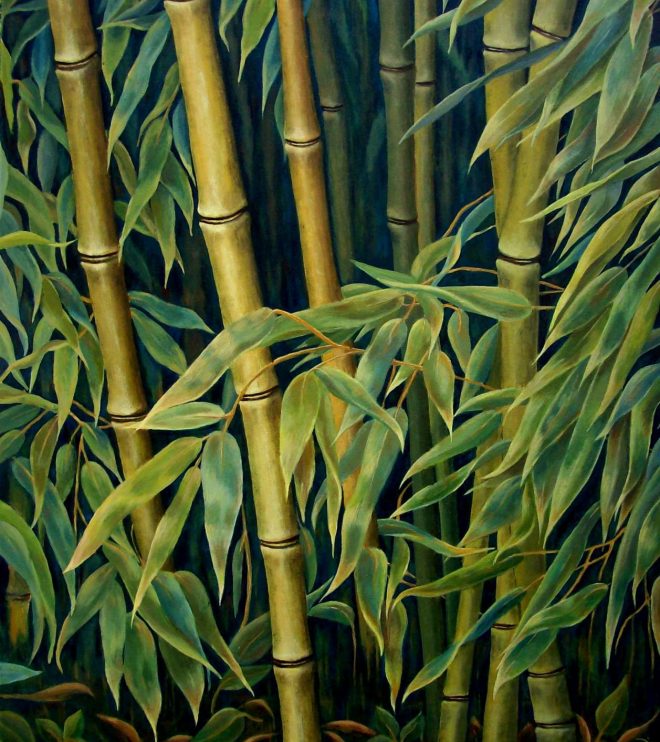 Bambus Ölgemälde